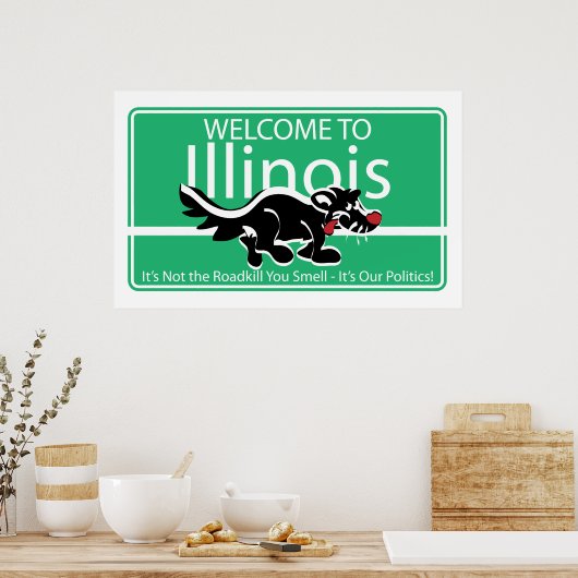 Poster Bienvenue en Illinois (Cuisine)