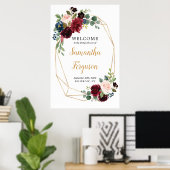 Poster Bienvenue entièrement éditable à la douche de la m (Bureau à domicile)