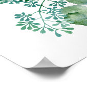 Poster Bienvenue Eucalyptus Aquarelle Salutation de bébé  (Coin)