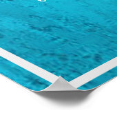 Poster Bienvenue Famille et amis Aquarelle bleue (Coin)