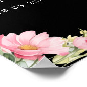 Poster Bienvenue ! Fleur sauvage, Baby shower (Coin)