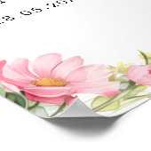 Poster Bienvenue ! Fleur sauvage, Baby shower (Coin)