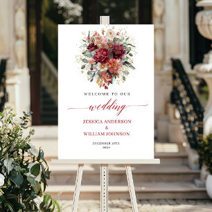 Poster Bienvenue Fleurs Bourgeoisie Bourguignonnes de l'A