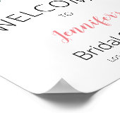 Poster Bienvenue Fleurs Rose et Bleu (Coin)