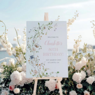 Poster Bienvenue Fleurs Sauvages 50e Anniversaire