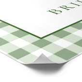Poster Bienvenue Frais du Marché Gingham Enterrement de V (Coin)