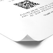 Poster Bienvenue Galerie de Mariages de code QR (Coin)