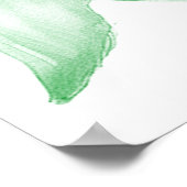 Poster Bienvenue Green Bow Coquette Script Sweet 16 (Coin)