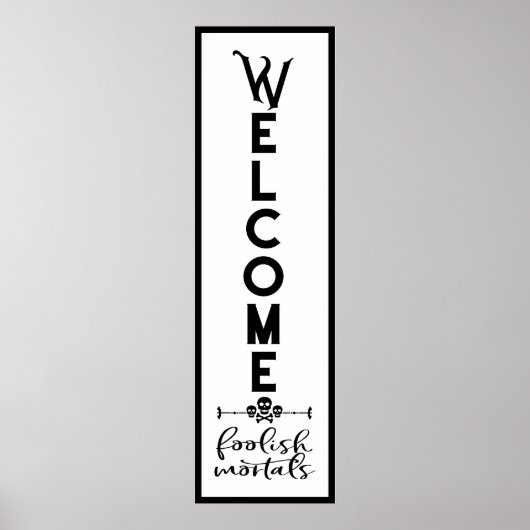 Poster Bienvenue Halloween | Longueur de la porte mortell (Devant)