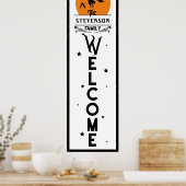 Poster Bienvenue Halloween | Nom de famille Longueur de l (Cuisine)