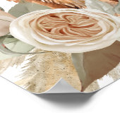 Poster Bienvenue Highland Cow Calf Baby shower Boho (Coin)