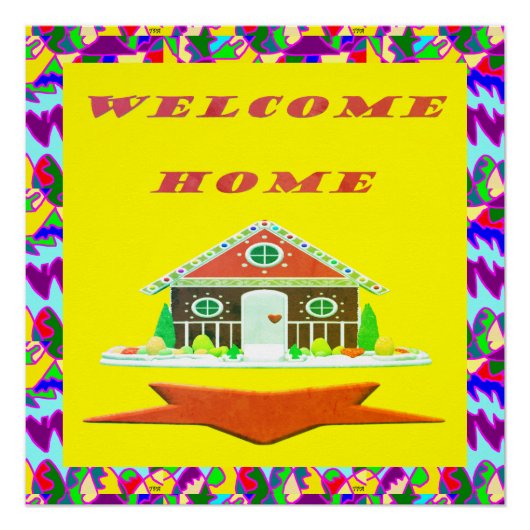 POSTER BIENVENUE HOME CAKE DESIGN (Devant)