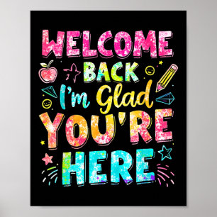 Poster Bienvenue Im Glad Youre Ici Retour Au Thé Scolaire