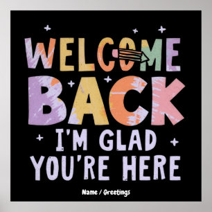 Poster Bienvenue, je suis ravi que vous soyez là, premier