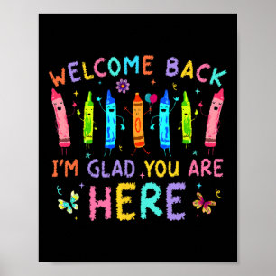 Poster Bienvenue, je suis ravi que vous soyez là, retour 