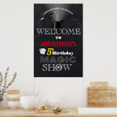 Poster Bienvenue Magie Show Anniversaire (Cuisine)