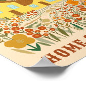 POSTER BIENVENUE MAISON DOUCE MAISON FLEURS FLEUVES PERSO (Coin)