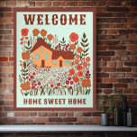 POSTER BIENVENUE MAISON DOUCE MAISON FLEURS FLEUVES PERSO<br><div class="desc">Découvrez cet art sucré et coloré, fait à la main par moi pour vous ! Ajoutez votre propre texte pour le customiser en cliquant sur "personnaliser" ci-dessus. Vous pouvez également modifier le texte, la police, les couleurs et la couleur arrière - plan. Sélectionnez la taille de l'impression à l'aide du...</div>