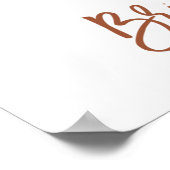 Poster Bienvenue Mariage Bohème Floral Terracotta Orange  (Coin)