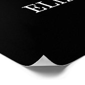 Poster Bienvenue Mariage Calligraphie Noir et Blanc  (Coin)