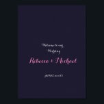 Poster Bienvenue Mariage Cherry Blossom<br><div class="desc">Fleur de cerise</div>