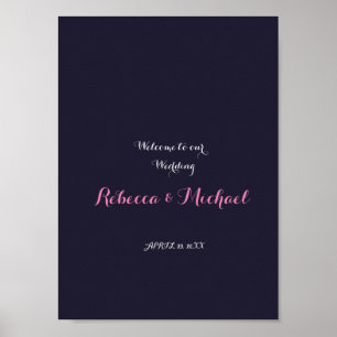 Poster Bienvenue Mariage Cherry Blossom