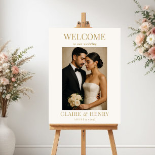 Poster Bienvenue Mariage Moderne Minimaliste Personnalisé
