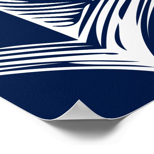 Poster Bienvenue Mariage Naudtique Ancre Marine (Coin)