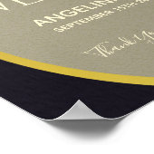 Poster Bienvenue Mariage Noir Chic (Coin)