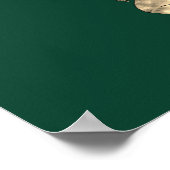 Poster Bienvenue Mariage Thème Dinosaure Vert Foncé (Coin)