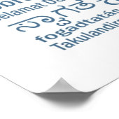 Poster Bienvenue multilingue bleu pâle (Coin)