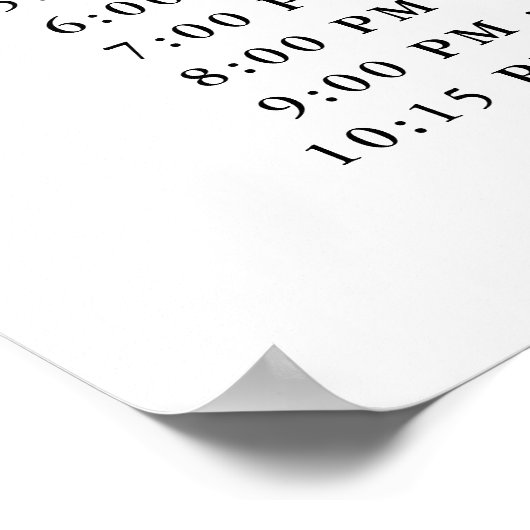 Poster Bienvenue or faux ordre des événements signe maria (Coin)