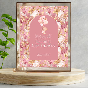 Poster Bienvenue Ourson Baby In Bloom
