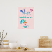 Poster Bienvenue Personnalisé Nom Anniversaire Fête Teacu (Cuisine)