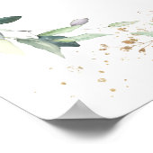 Poster Bienvenue Pos Fleurs Rose pastel Fête Prénatale An (Coin)