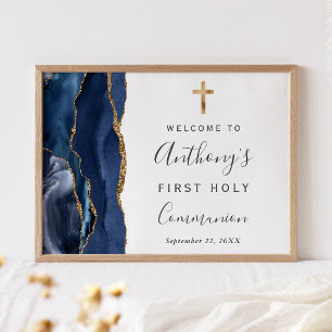 Poster Bienvenue pour la Première Sainte Communion en Nui