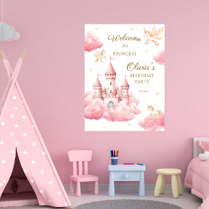 Poster Bienvenue pour la Princesse des Nuages Roses Fanta