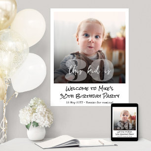 Poster Bienvenue pour l'anniversaire "Cet enfant" Photo i