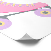 Poster Bienvenue pour l'anniversaire de la fille de patin (Coin)