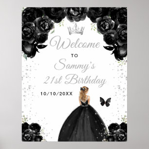 Poster Bienvenue pour l'anniversaire de la princesse aux