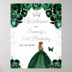 Poster Bienvenue pour l'anniversaire de la princesse aux