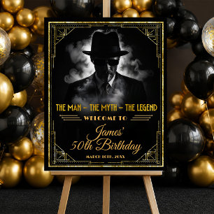 Poster Bienvenue pour l'anniversaire de l'homme mythe lég