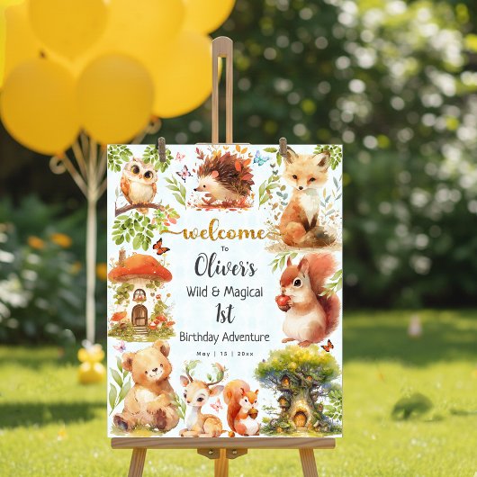 Poster Bienvenue pour l'anniversaire du petit sauvageon d