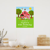 Poster Bienvenue pour l'anniversaire d'une fille afro-amé (Cuisine)