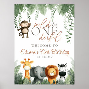 Poster Bienvenue pour le 1er anniversaire de la Jungle Sa
