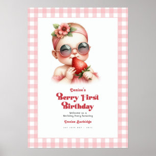 Poster Bienvenue pour le 1er anniversaire de Strawberry B