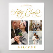 Poster Bienvenue pour le 50e anniversaire de mariage Swir (Devant)