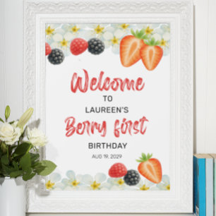 Poster Bienvenue pour le premier anniversaire de Berry Po