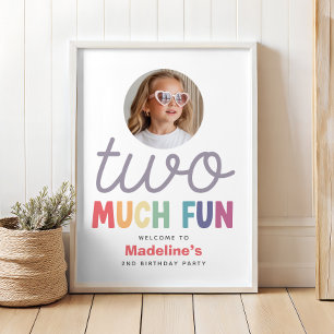 Poster Bienvenue pour les 2 ans de Filles Minimaliste Arc