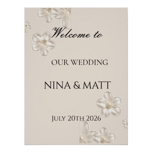 Poster Bienvenue pour signer (Devant)